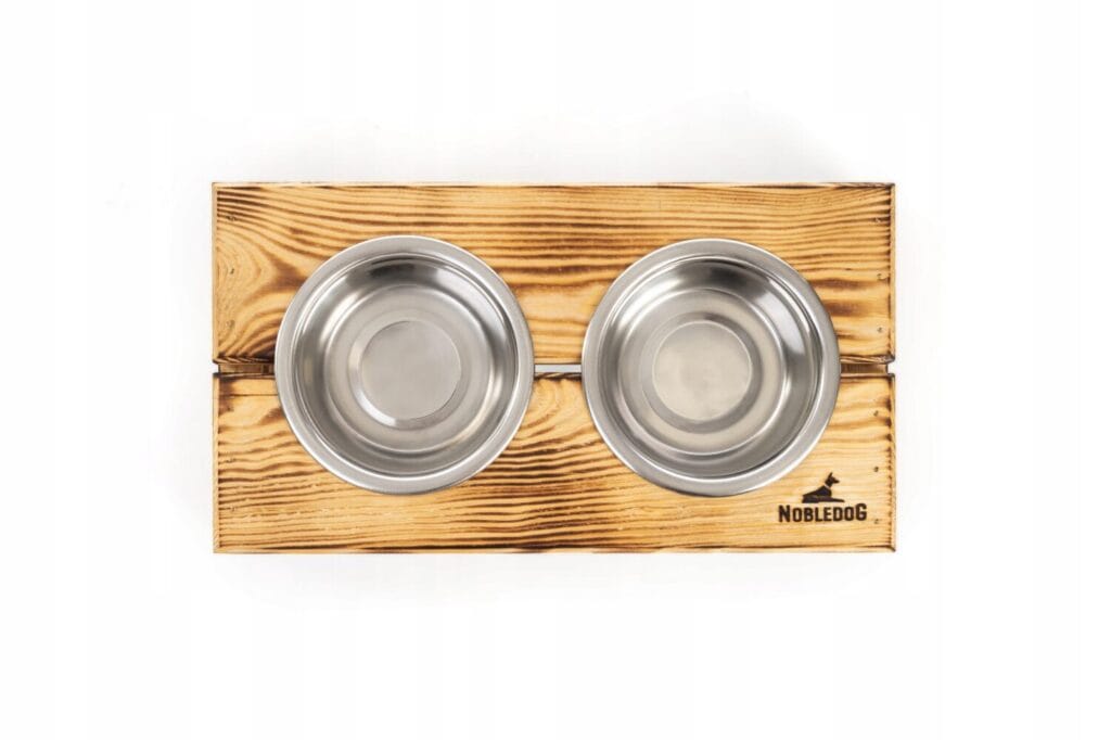Drewniany stojak na miski dla psa NobleDog