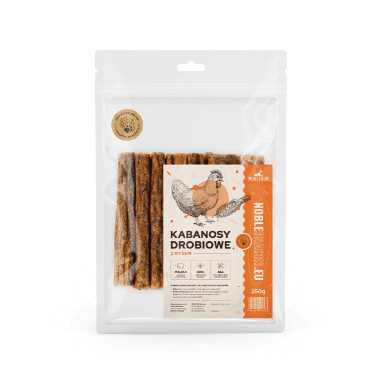 Kabanosy drobiowe z ryżem dla psa 250 g