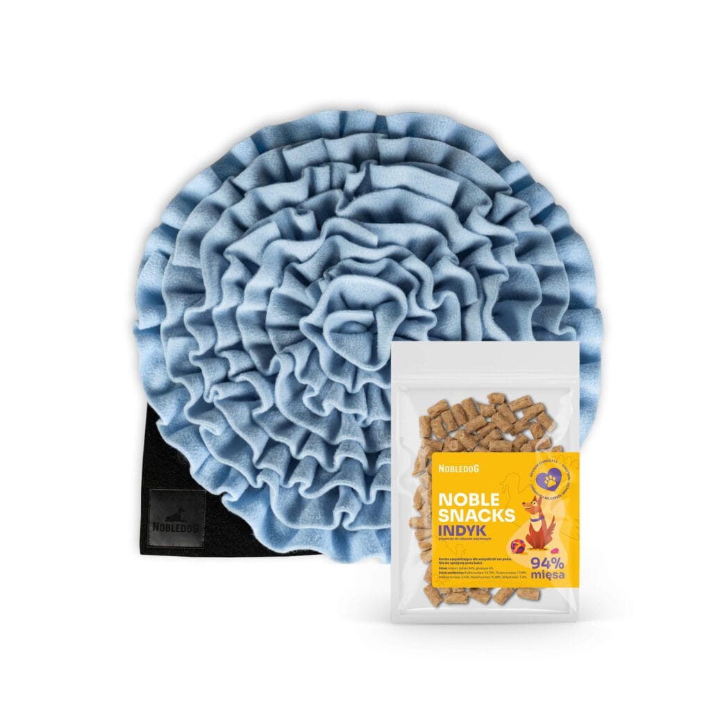 Zestaw Mata węchowa niebieska + treserki z indyka