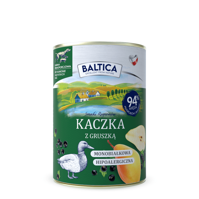 Karma mokra kaczka z gruszką Baltica 400g