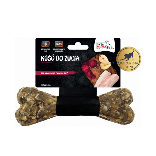 Kość do żucia dla szczeniąt i seniorów 13,5 cm Syta Micha