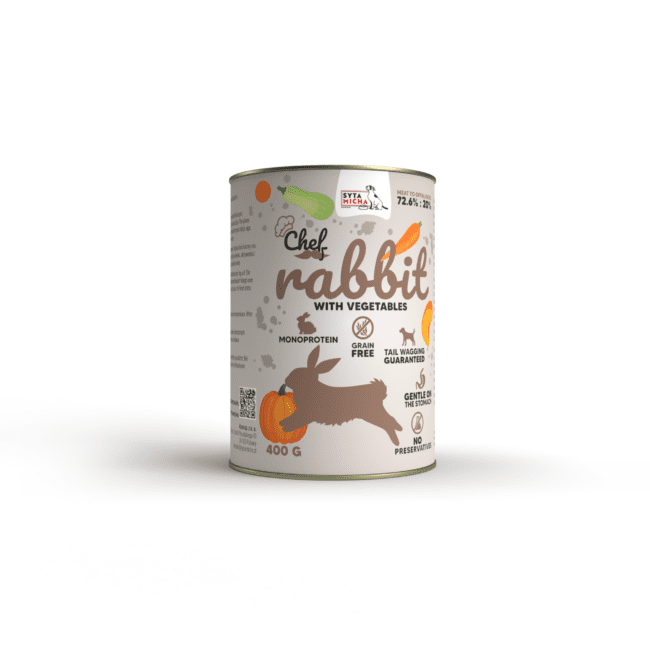 Karma Mokra CHEF Królik z warzywami 400g Syta Micha