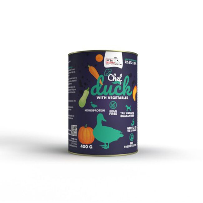 Karma Mokra CHEF Kaczka z warzywami 400g Syta Micha