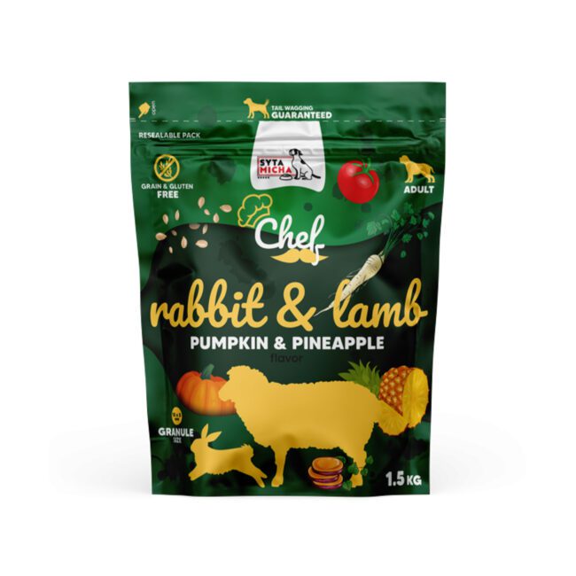 Karma sucha CHEF królik z jagniecina 1,5kg Syta Micha