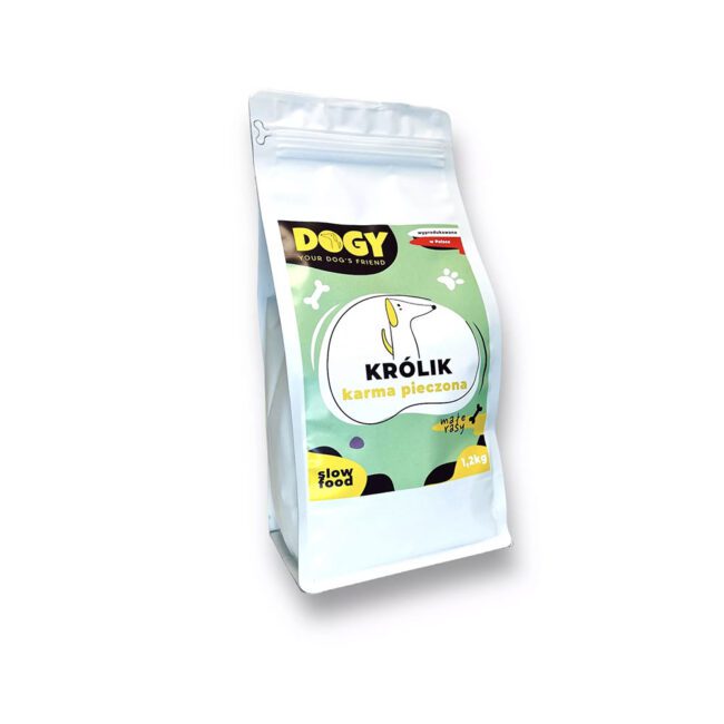 Karma pieczona z Królikiem  dla małych ras 1,2kg DOGY