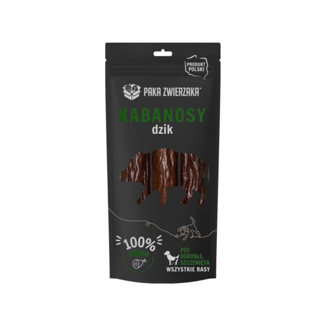 Kabanosy dla psa dzik 3 szt (80g) - Paka zwierzaka