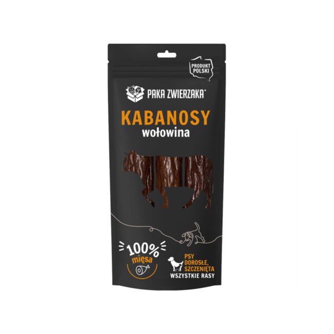 Kabanosy dla psa wołowina 3 szt (80g) - Paka zwierzaka