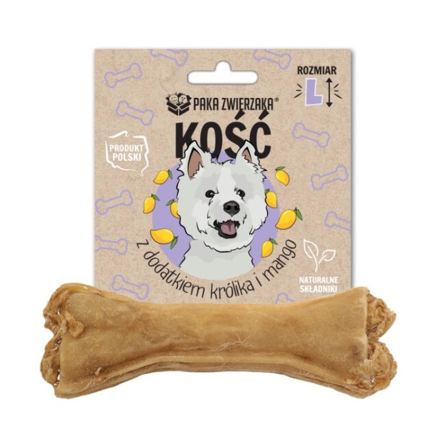 Kość z dodatkiem królika i mango L (13,5 cm) - Paka Zwierzaka