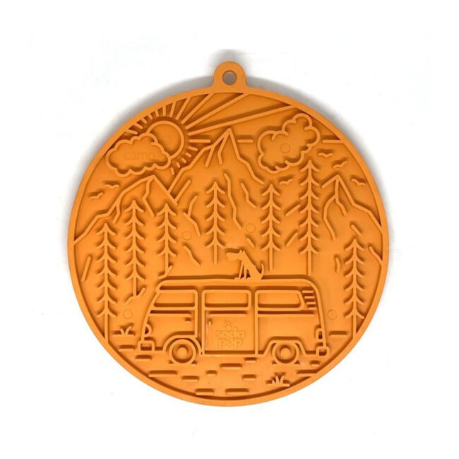 Lick mata spowalniająca jedzenie - pomarańczowa - Camp SodaPup