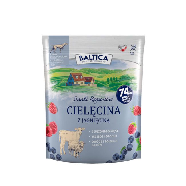 Karma sucha Baltica Cielęcina z jagnięciną duże rasy 1kg