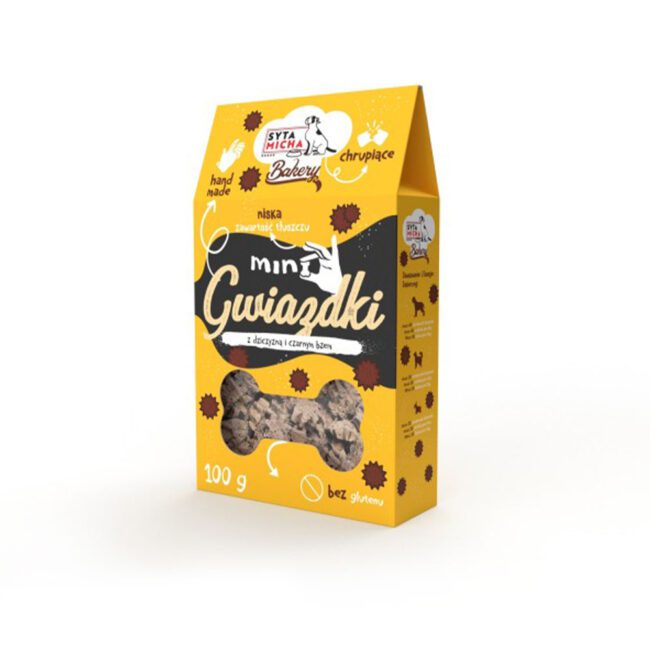 Mini gwiazdki z dziczyzną 100g Syta Micha BAKERY
