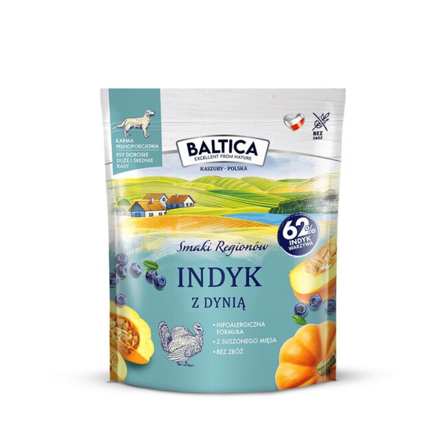 Karma sucha Baltica Indyk z dynią duże rasy 1kg
