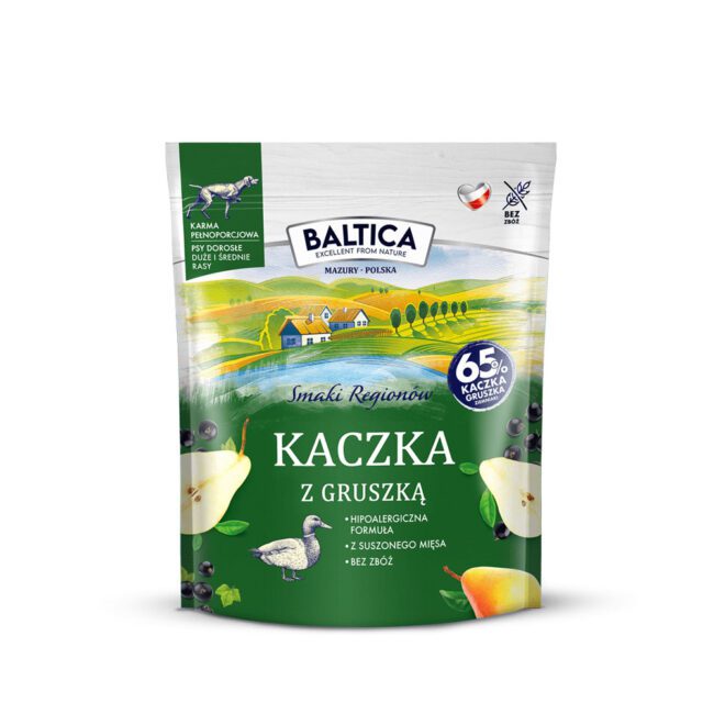 Karma sucha Baltica Kaczka z gruszką średnie i duże rasy 1kg