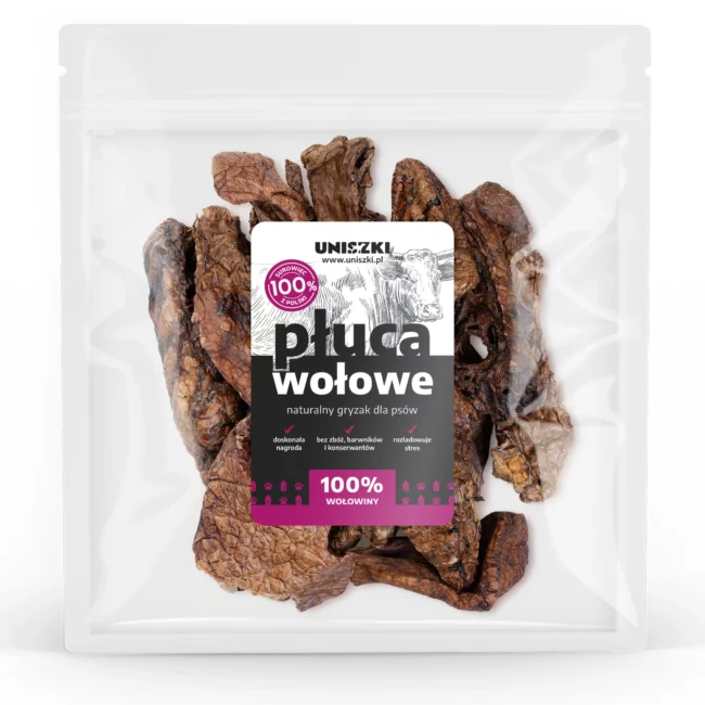 Płuca wołowe przysmak dla psa 500 g Uniszki