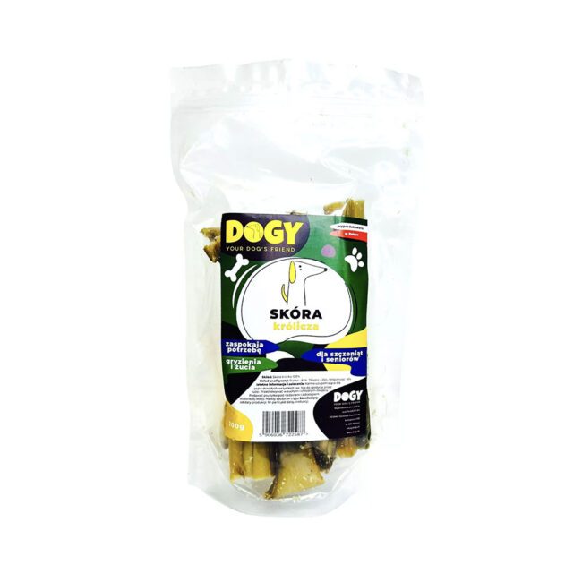Gryzak dla psa Skóra Królicza 100g - DOGY