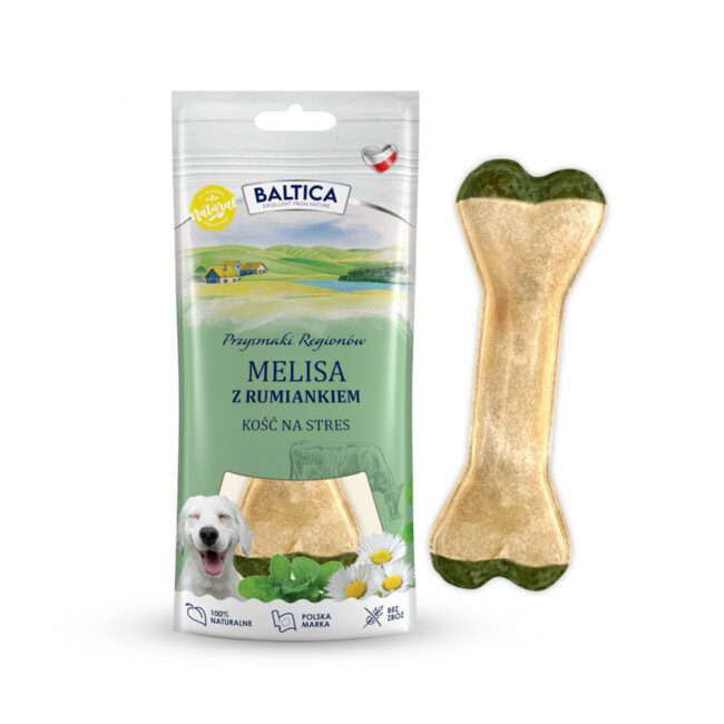 Kość dla psa na stres, melisa z rumiankiem Baltica