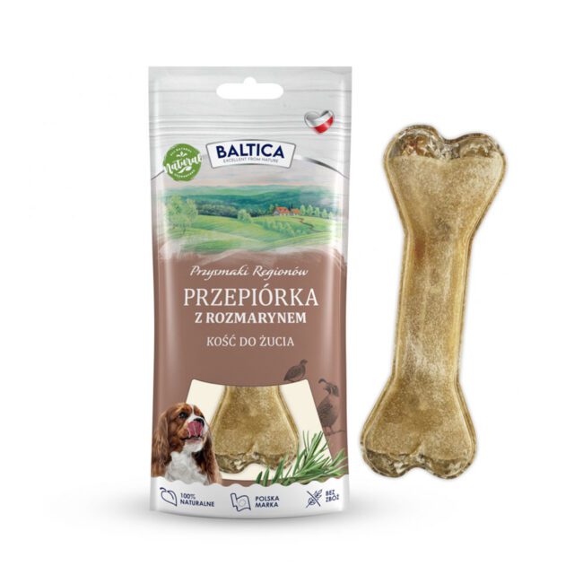 Kość do żucia dla psa z przepiórka i rozmarynem Baltica