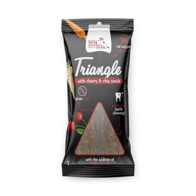 Trójkąt do gryzienia  Jeleń z wiśnią i nasionami chia 2 szt. Syta Micha