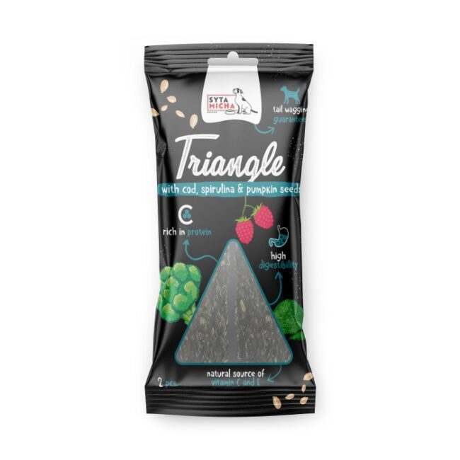 Trójkąt  Dorsz z jeleniem i spiruliną 2 szt. Syta Micha