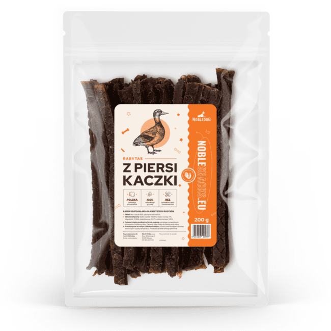 Paski z piersi kaczki dla psa PREMIUM 200 g | NobleSNACKS