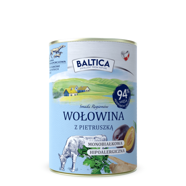 Karma mokra wołowina z pietruszką Baltica 400g