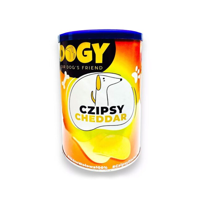 Przysmak naturalne czipsy serowe o smaku Cheddar dla psa 120g - DOGY