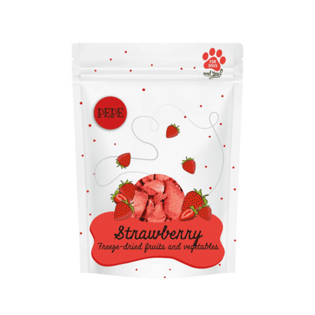 Truskawka liofilizowana 20g dodatek do diety psa - PEPE