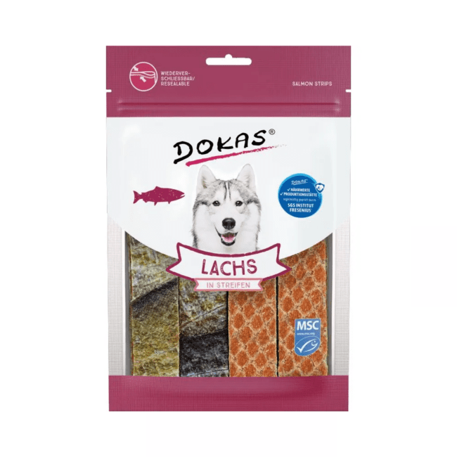 Paski z łososia 100g - DOKAS