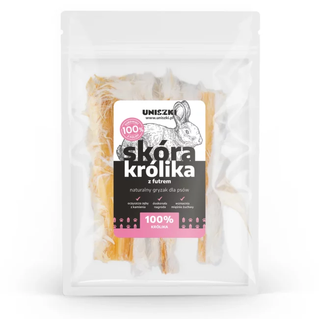 Skóra królika z futrem 100g Uniszki