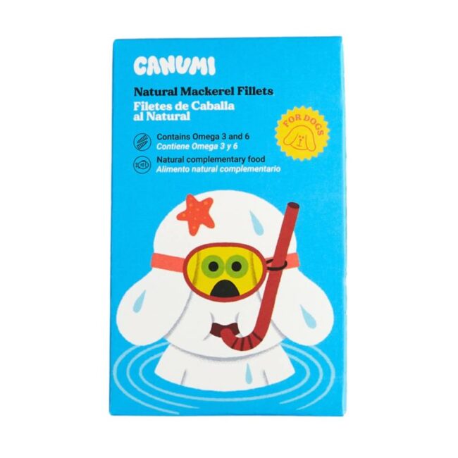 Canumi - filety z dzikiej makreli atlantyckiej w puszce - Mackrel Fillet Dog 120g
