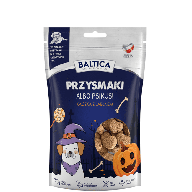 Przysmaki Halloween Kaczka z jabłkiem 100g Baltica