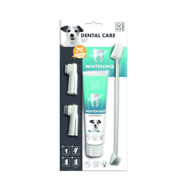 Zestaw do czyszczenia zębów - WYBIELAJĄCY - M-PETS