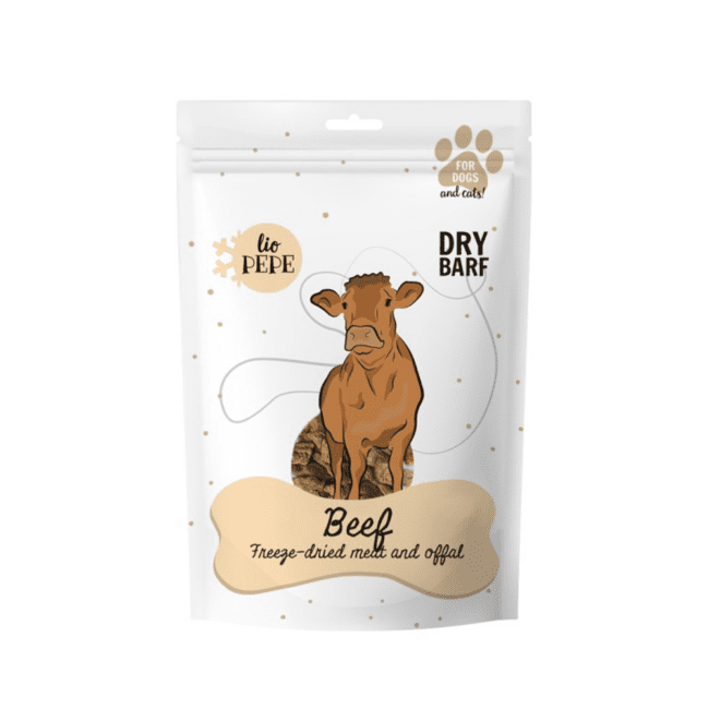Liofilizowany przysmak wołowina 60g dodatek do diety psa - PEPE