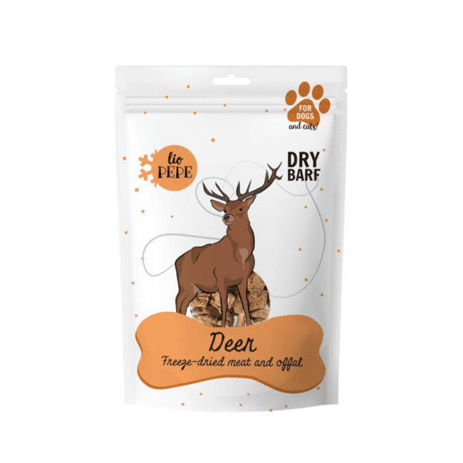 Liofilizowany przysmak mięso jelenia 60g dodatek do diety psa - PEPE