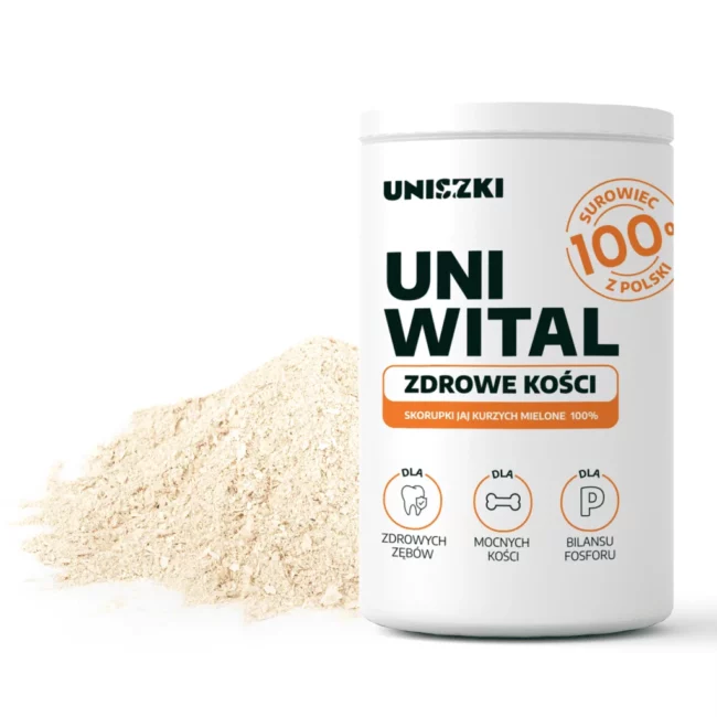 Suplement na zdrowe kości dla psa jajko kurze mielone 400g UNIWITAL