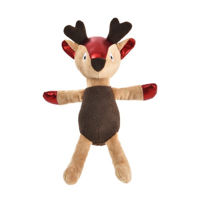 Zabawka dla psa, Renifer pluszowy, brązowy, 23x31cm