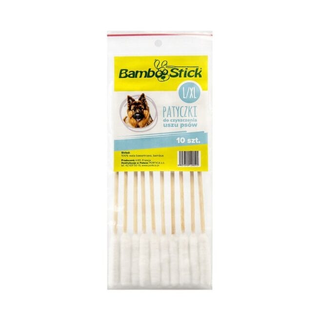 BambooStick® Patyczki do czyszczenia psich uszu 10szt. L-XL