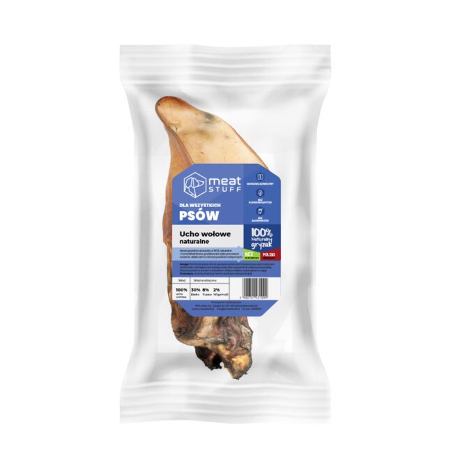 Ucho wołowe naturalne (1 szt.) - MeatStuff