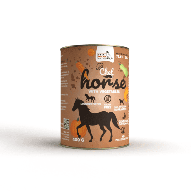 Karma Mokra CHEF Koń z warzywami 400g Syta Micha