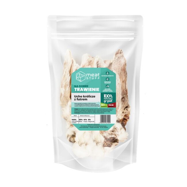 Ucho królicze z futrem 5szt - MeatStuff