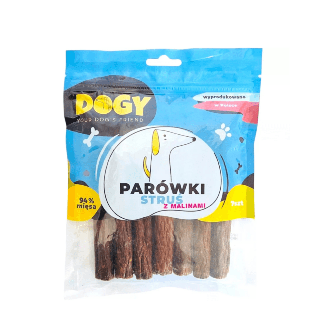 Parówki Struś z Malinami 7szt DOGY