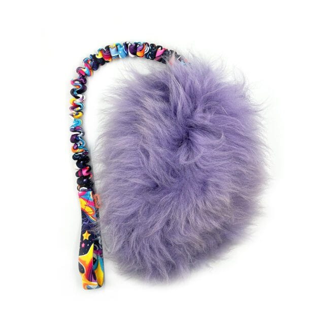 Szarpak z wełny owczej lilowy cosmic star - WOOLIE WHILLIE