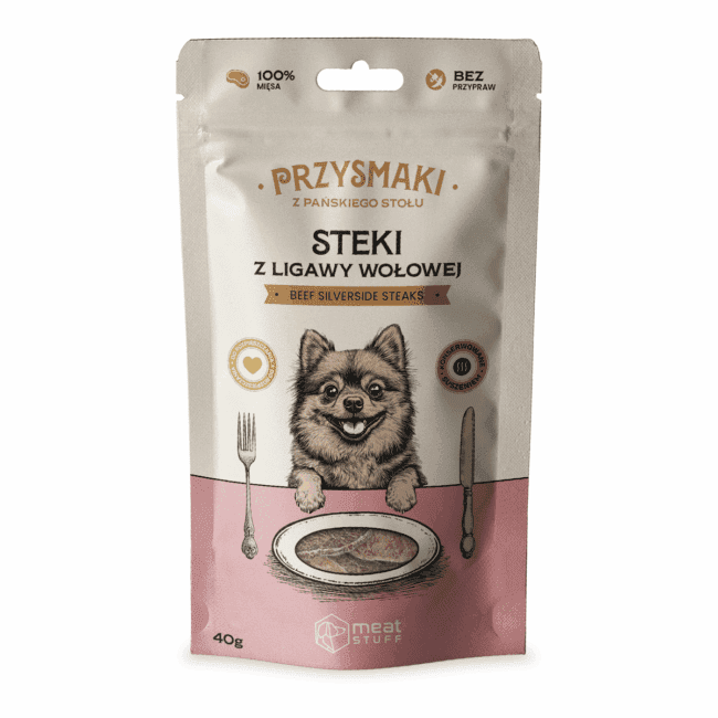 Przysmaki "Z Pańskiego Stołu" - Steki z ligawy wołowej 40 g - MeatStuff