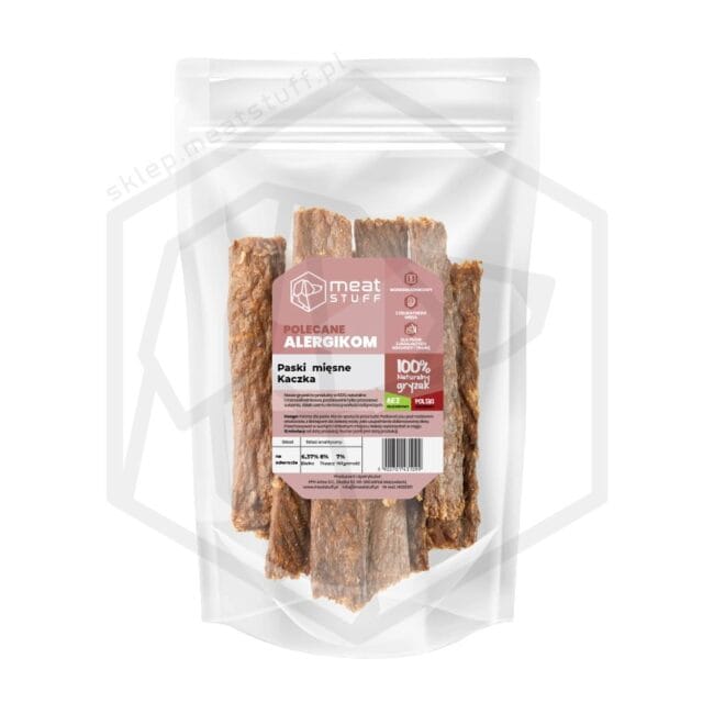 Paski mięsne dla psa z kaczki 100 g - MeatStuff