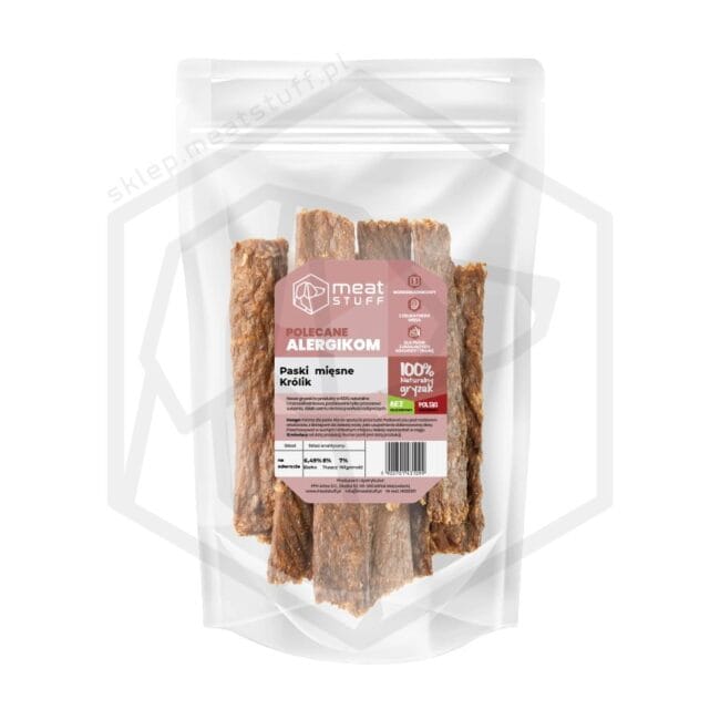 Paski mięsne dla psa z królika 100 g - MeatStuff