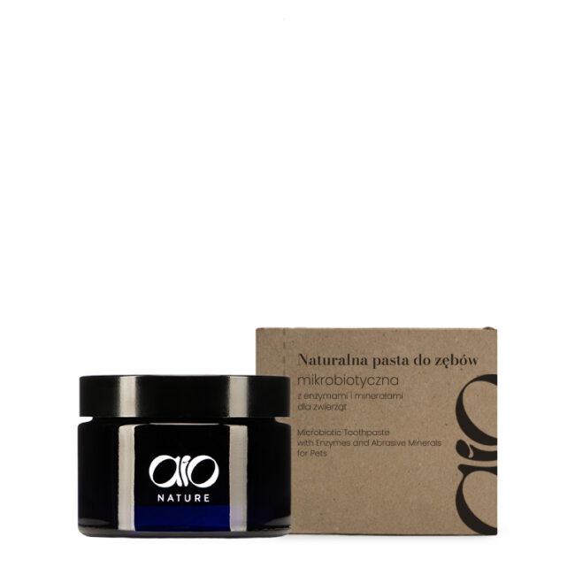 Naturalna pasta do zębów mikrobiotyczna z enzymami i minerałami dla zwierząt 50g AIO NATURE