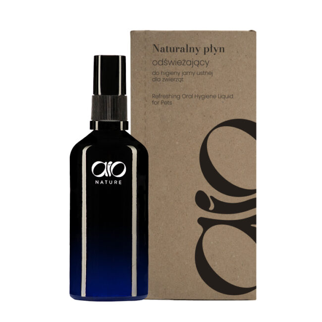 Naturalny płyn odświeżający do higieny jamy ustnej dla zwierząt 100 ml AIO NATURE